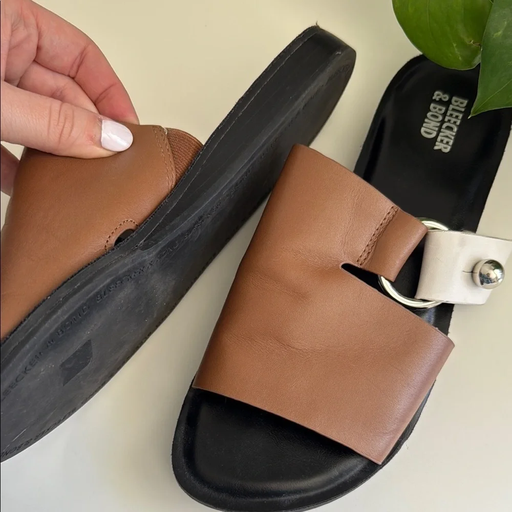 Bleecker & Bond Buckle Regina Sandal Anthropologie Leather Women's Size 8.5